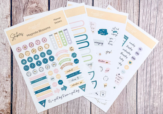 Planner Sticker Pack- Magnolia Blossom