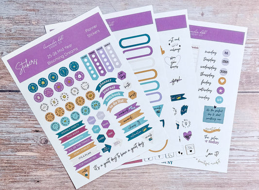 Mid Year 25-26 Planner Sticker Pack