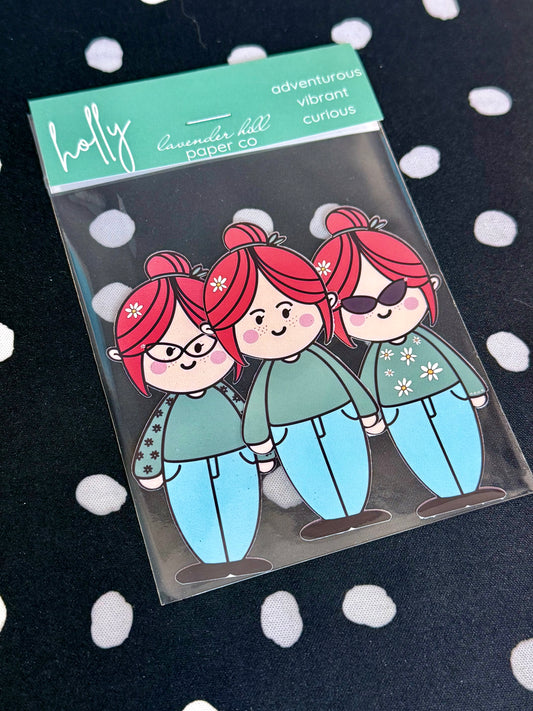 Flower Girl Stickers- Holly