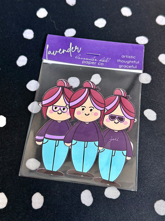 Flower Girl Stickers- Lavender