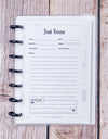 Reading Journal Mini