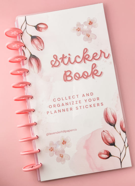 Sticker Organizer Book "Pink Blooms"