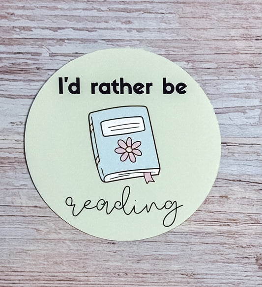 Bookish Sticker- Rather be Reading