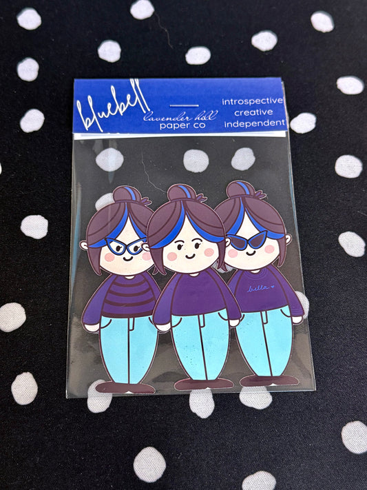 Flower Girl Stickers- Bluebell