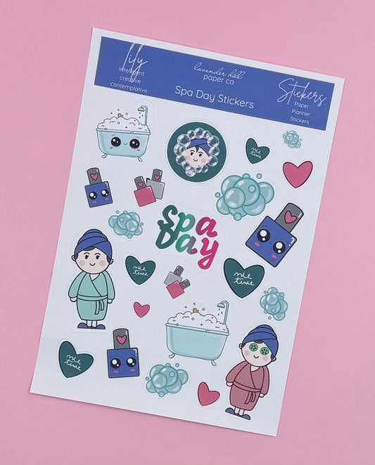 Flower Girl Spa Day Stickers- Lily