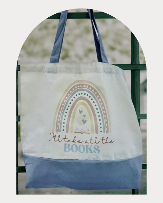 Bookish Canvas Tote- I'll Take All the Books
