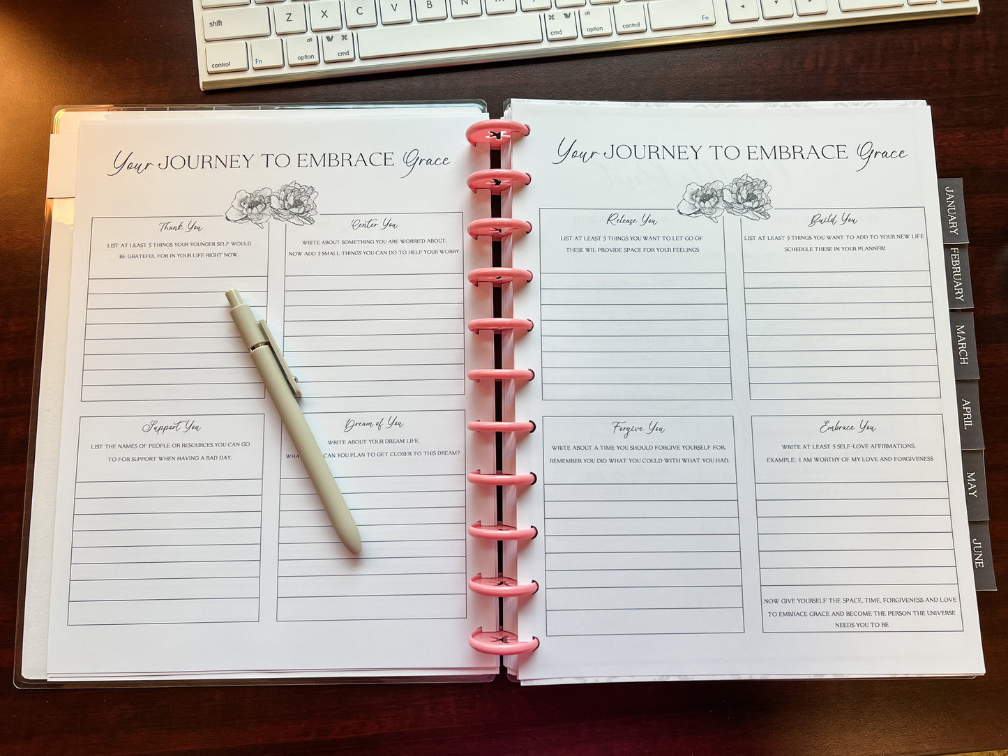 2024 Embrace Grace Monthly/Weekly Planner