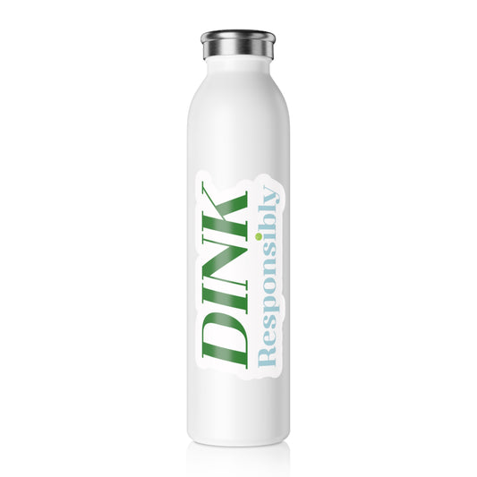 Pickleball Slim Water Bottle — Pickleball Enthusiast Gift