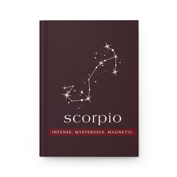 Scorpio Hardcover Journal — Intense • Mysterious • Magnetic | Zodiac Constellation Notebook