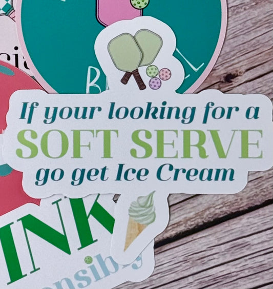 Pickleball Sticker- Soft Serve