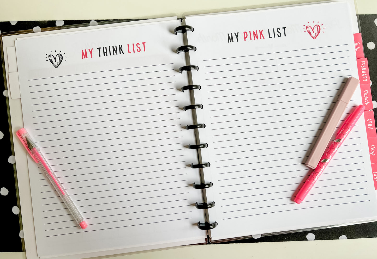 2024 Pink Monthly Planner