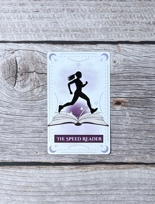 Bookish Sticker- Tarot Card:  The Speed Reader