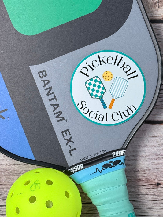 Pickleball Sticker- Pickleball Social Club (Green)