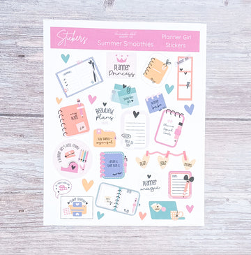 Planner Girl Stickers- Summer Smoothies