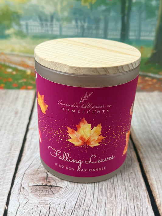 Autumn Candle- Falling Leaves