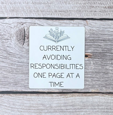 Bookish Sticker- Avoiding Responsibilty