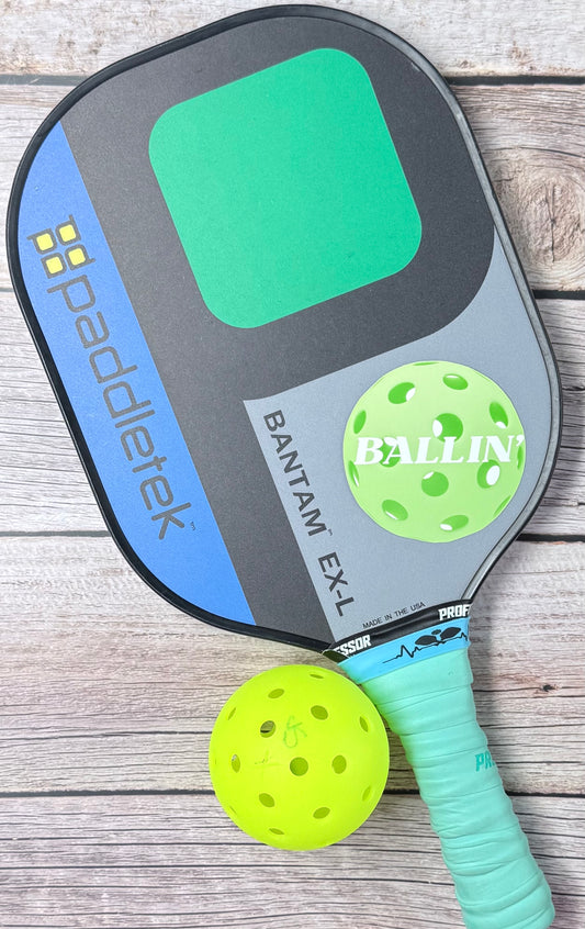 Pickleball Sticker- Ballin (Green)