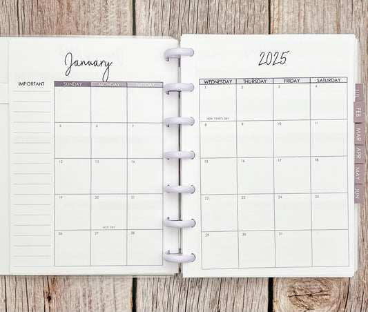 Mini Lavender 2025 Planner