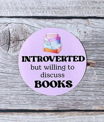 Bookish Sticker- Introverted