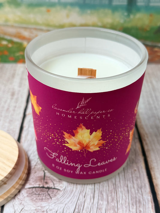 Autumn Candle- Falling Leaves