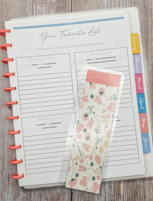 2025 Monthly Planner- Pink Flowers