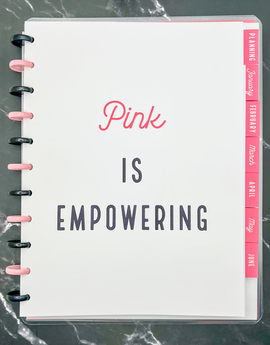 Think Pink Monthly Planner