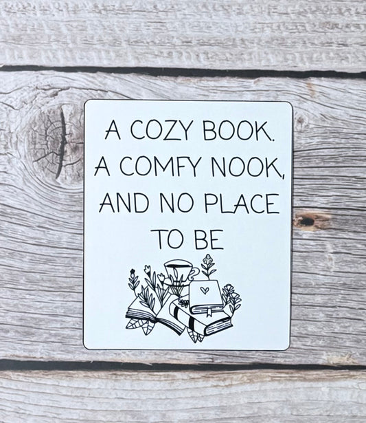 Bookish Sticker- Cozy Book