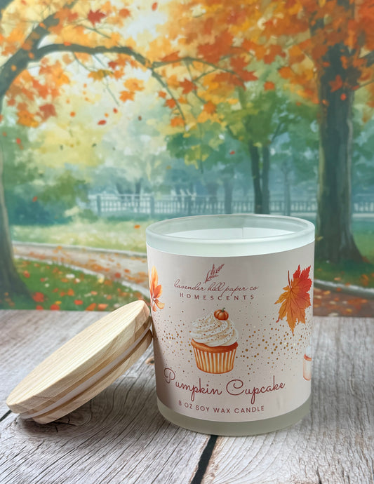 Autumn Candle- Pumpkin Cupcake