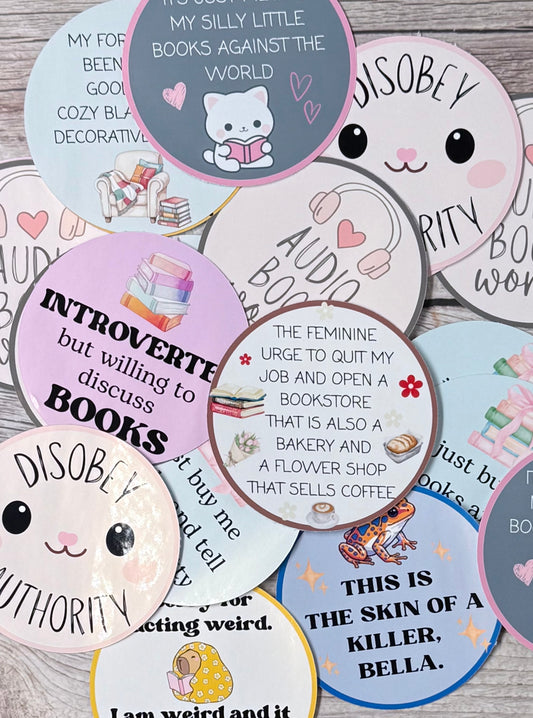 Bookish Sticker- Cozy Book