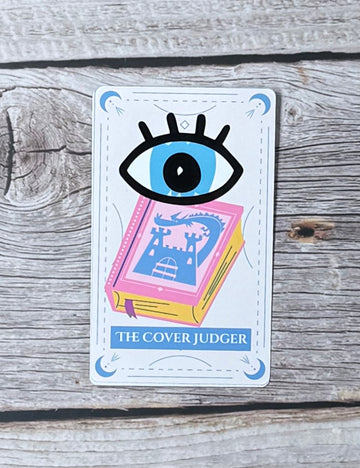 Bookish Sticker- Tarot Card:  The Cover Judger