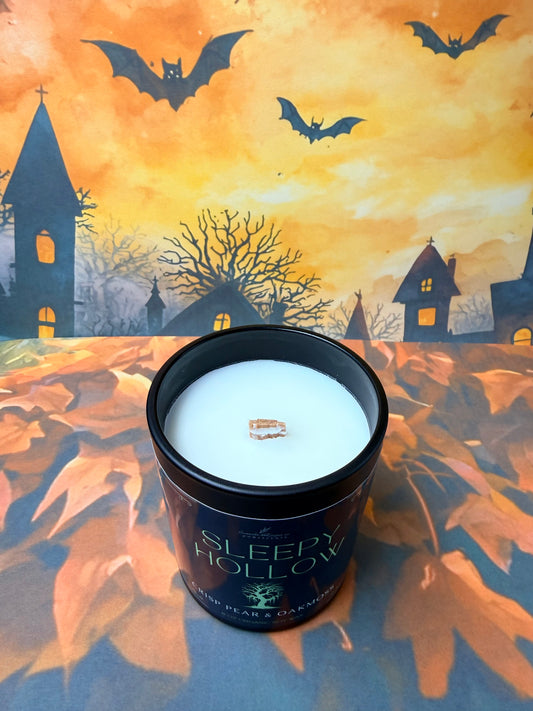 Halloween Candle- Haunted Bookshop