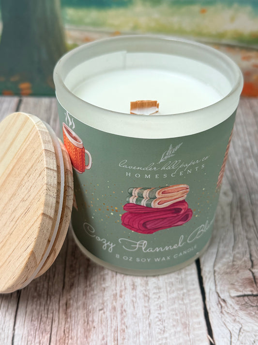 Autumn Candle- Cozy Flannel Blanket