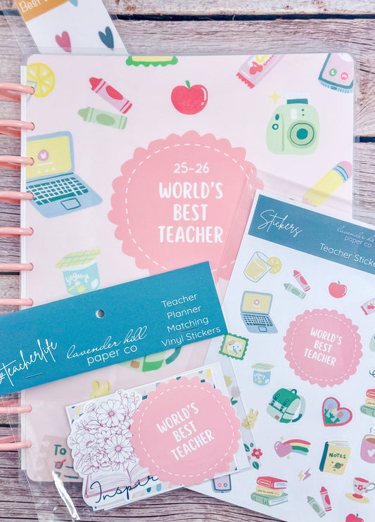 Planner Sticker Bundle- Word's Best Teacher