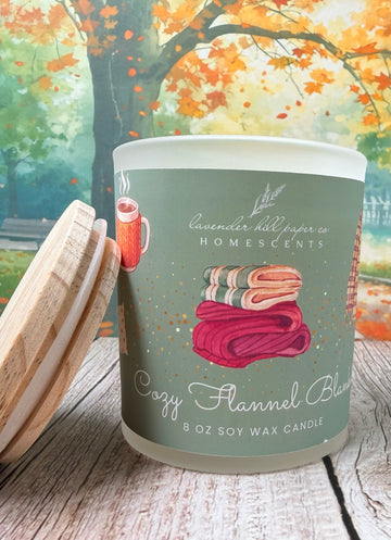 Autumn Candle- Cozy Flannel Blanket