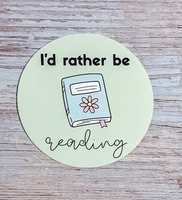 Bookish Sticker- Rather be Reading