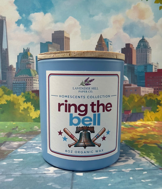 Ring the Bell Philly sports candle by Lavender Hill Paper Co