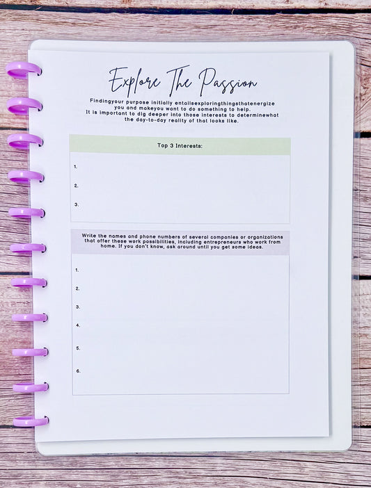 Find Your Passion Planner