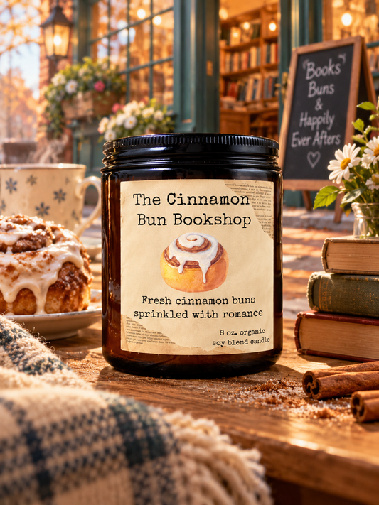 Story Candle- The Cinnamon Bun Bookstore
