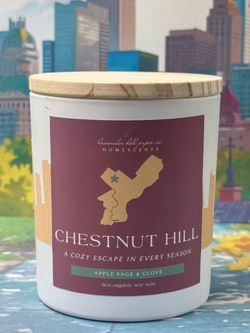 Philadelphia Neighborhood Candle- Chestnut Hill