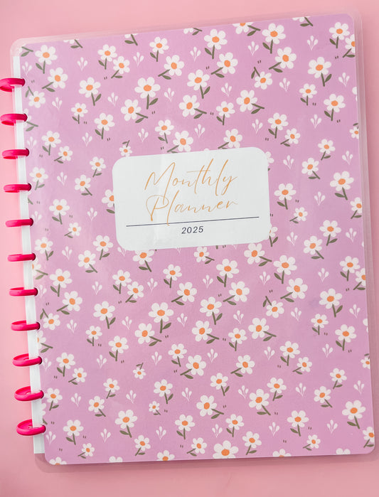 2025 Monthly Planner- Raspberry Daisies