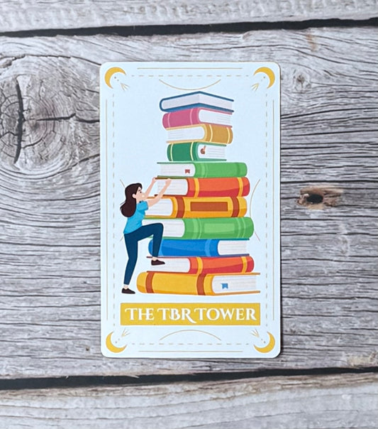 Bookish Sticker- Tarot Card:  The TBR Tower