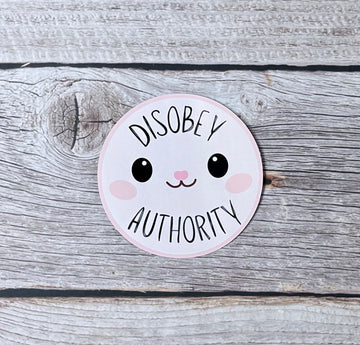 Bookish Sticker- Disobey Authority