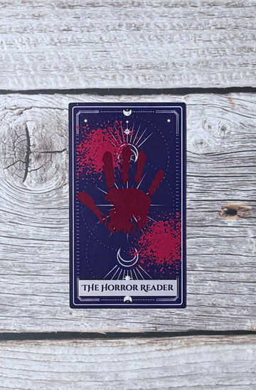 Bookish Sticker- Tarot Card:  The Horror Reader